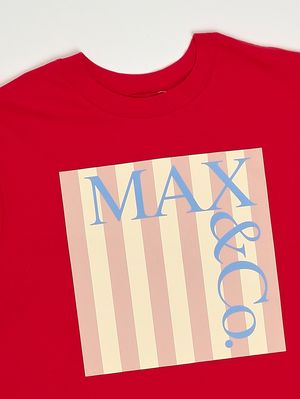 3. Mädchen-T-Shirt aus Baumwolle Rot