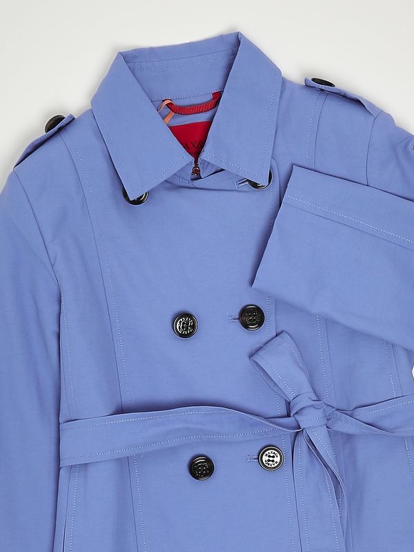 3. Gabardina para niña de mezcla de algodón Azul celeste Max & Co. KID mx0011mx003