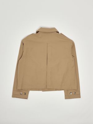 2. Giacca bambina in misto cotone Cammello