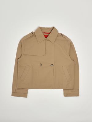 1. Giacca bambina in misto cotone Cammello