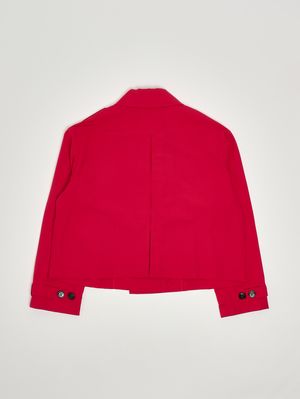 2. Giacca bambina in misto cotone Rosso