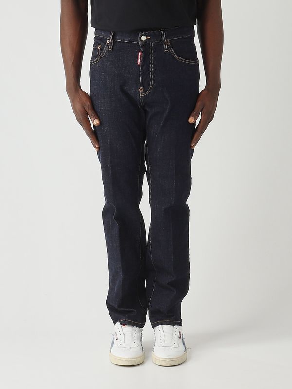 1. Jean homme 642 en denim de coton extensible 12 oz Denim Foncé Dsquared2 s74lb1894s30664