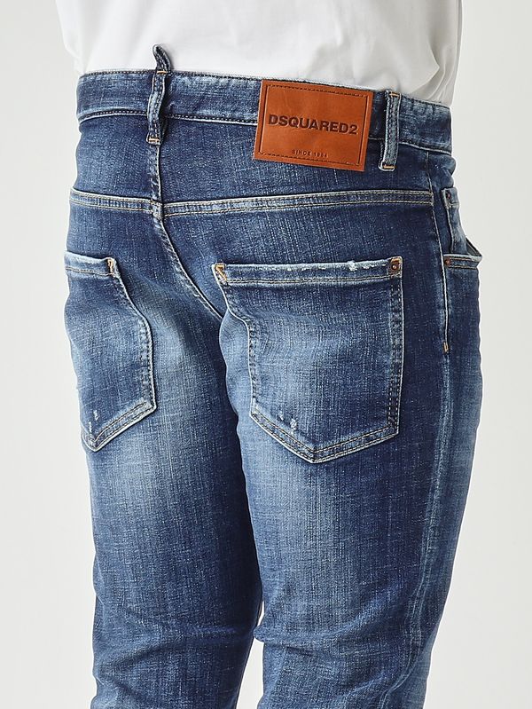 5. Herren-Skater-Jeans aus Stretch-Baumwoll-Denim Mittleres Denim Dsquared2 s74lb1927s30872