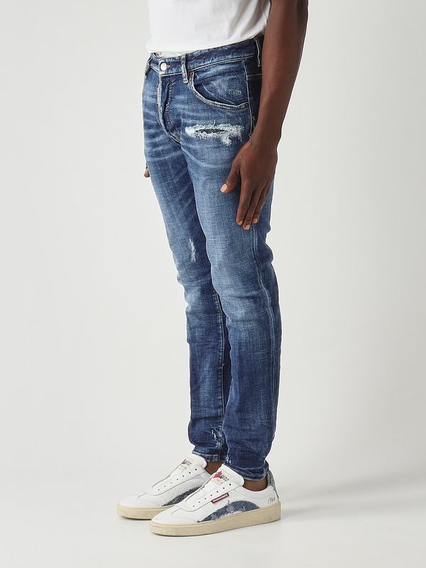 3. Herren-Skater-Jeans aus Stretch-Baumwoll-Denim Mittleres Denim Dsquared2 s74lb1927s30872