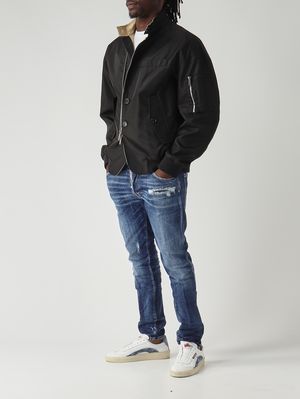 2. Herren-Skater-Jeans aus Stretch-Baumwoll-Denim Mittleres Denim