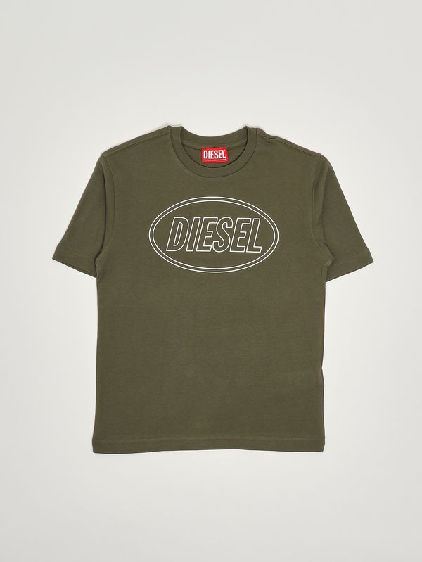 1. Kinder-T-Shirt Tcircle aus Baumwolle Grün Diesel j025820grai
