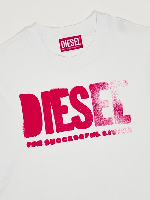 3. T-shirt enfant Thide en coton Blanc Diesel j025870grai