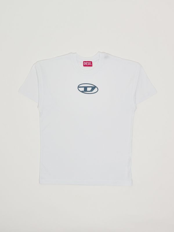 Diesel Girls' Tlogy cotton T-shirt - White | Caposerio.com