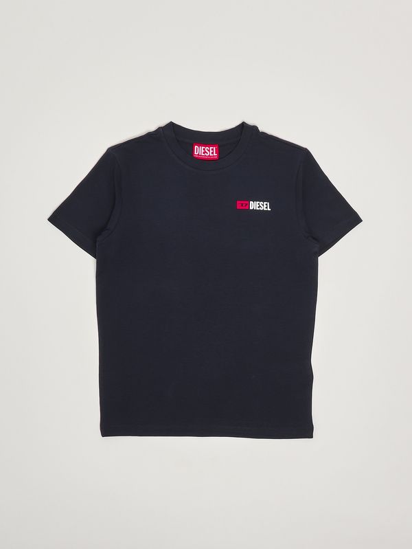 T-shirt garçon Utrim en coton stretch Bleu Diesel