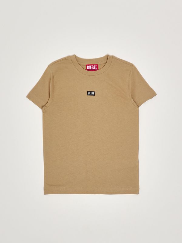 Camiseta de niño Tjust7 de algodón Beige Diesel