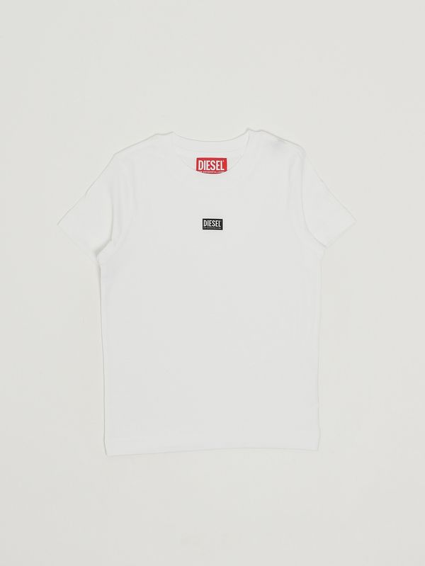 Camiseta de niño Tjust7 de algodón Blanco Diesel