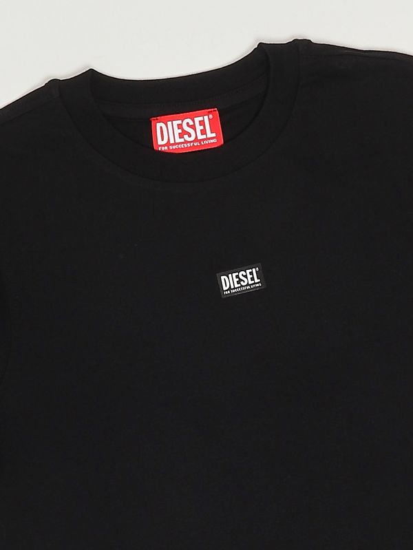 3. Camiseta de niño Tjust7 de algodón Negro Diesel j027700catm