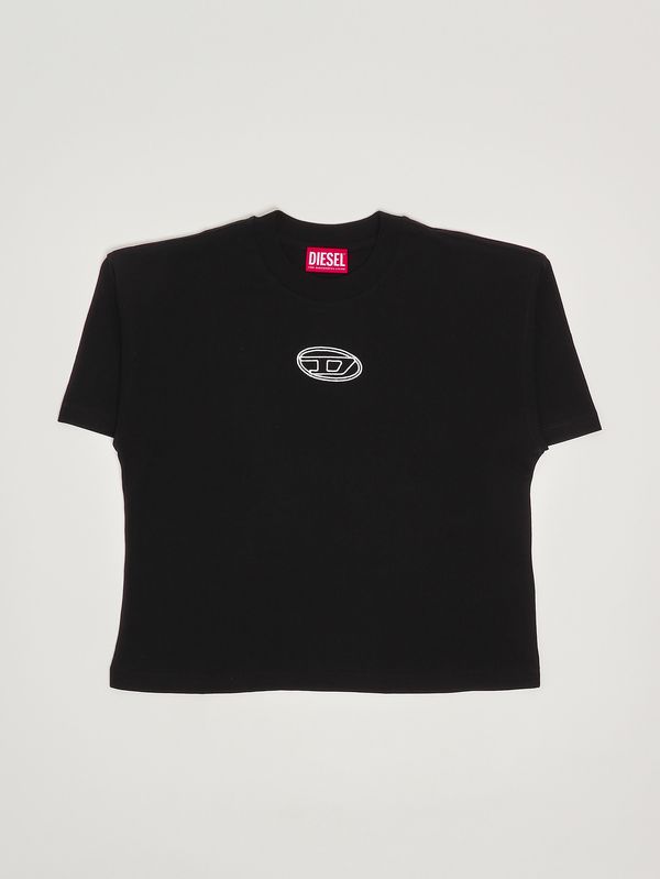 Camiseta de niña Tixan de algodón Negro Diesel