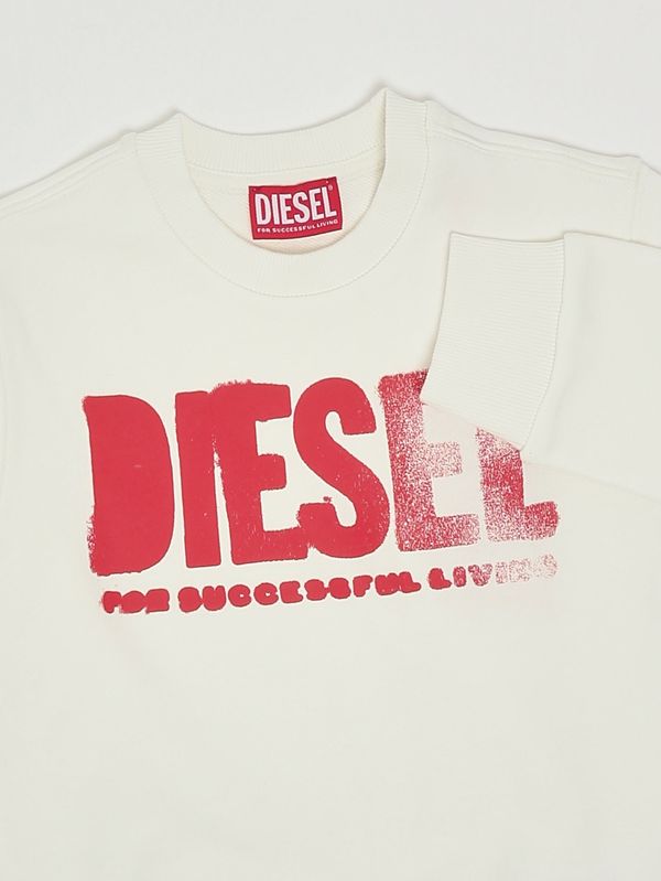 3. Sudadera de niño de algodón Blanco Diesel j026190gead