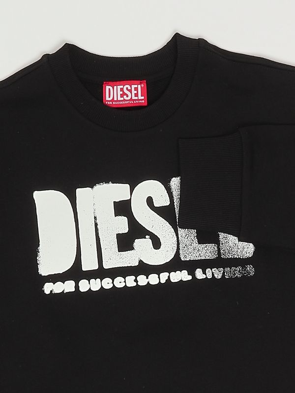3. Sweat-shirt enfant en coton Noir Diesel j026190gead