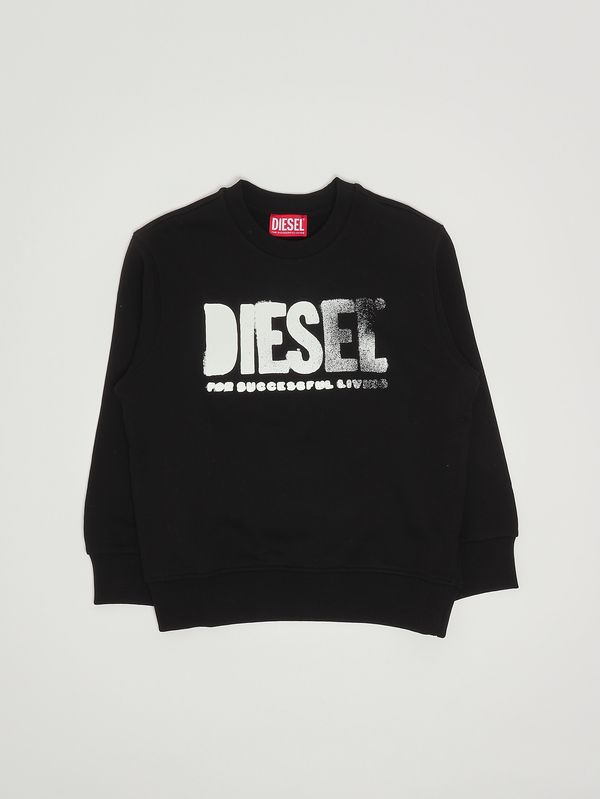 Sudadera de niño de algodón Negro Diesel