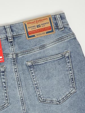 3. Girl's stretch cotton skirt Light Denim