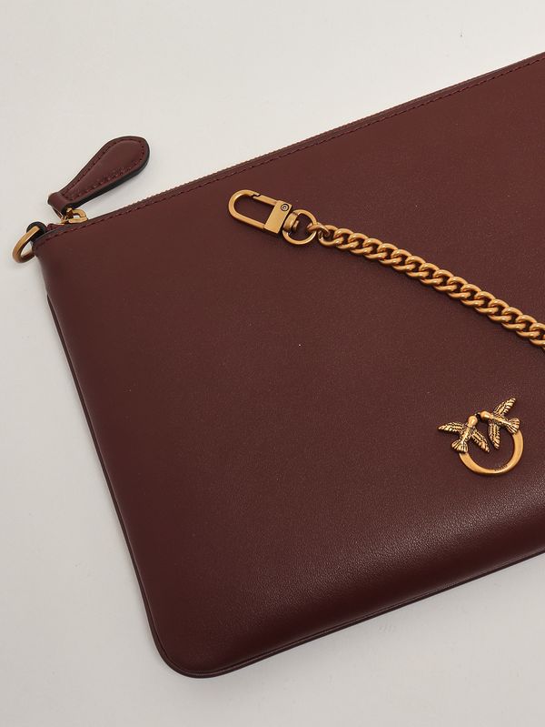 6. Women's Flat Classic leather bag Burgundy Pinko 100455a0f1