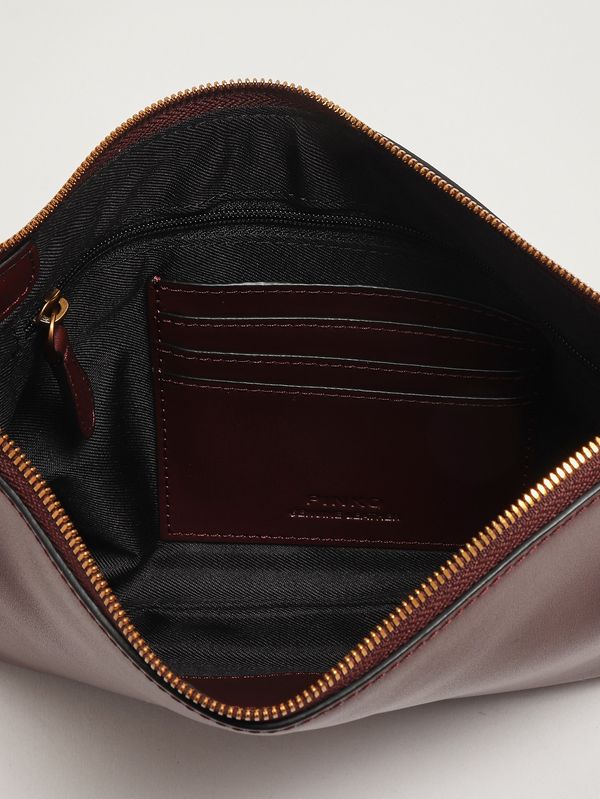5. Women's Flat Classic leather bag Burgundy Pinko 100455a0f1