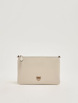 1. Damentasche Flat Classic aus Leder Weiß