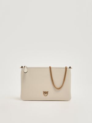 4. Damentasche Flat Classic aus Leder Weiß