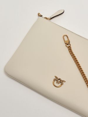 6. Damentasche Flat Classic aus Leder Weiß