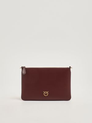 1. Women's Flat Classic leather bag Burgundy