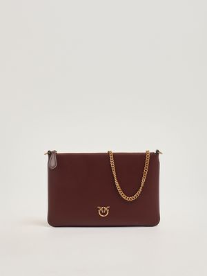4. Women's Flat Classic leather bag Burgundy