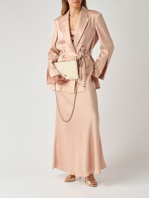 2. Damentasche Flat Classic aus Leder Weiß