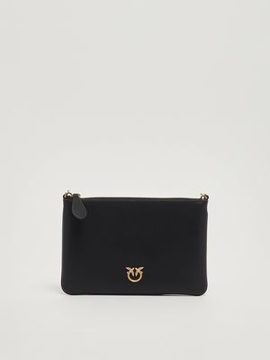 1. Damentasche Flat Classic aus Leder Schwarz