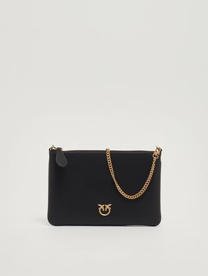 4. Damentasche Flat Classic aus Leder Schwarz