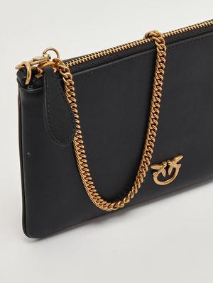 6. Damentasche Flat Classic aus Leder Schwarz