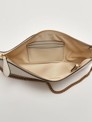 5. Bolso de mujer Horizontal Flat de piel Blanco