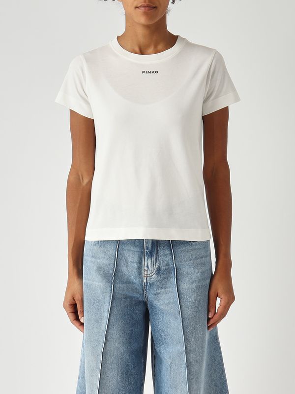 T-shirt femme en coton Blanc Pinko