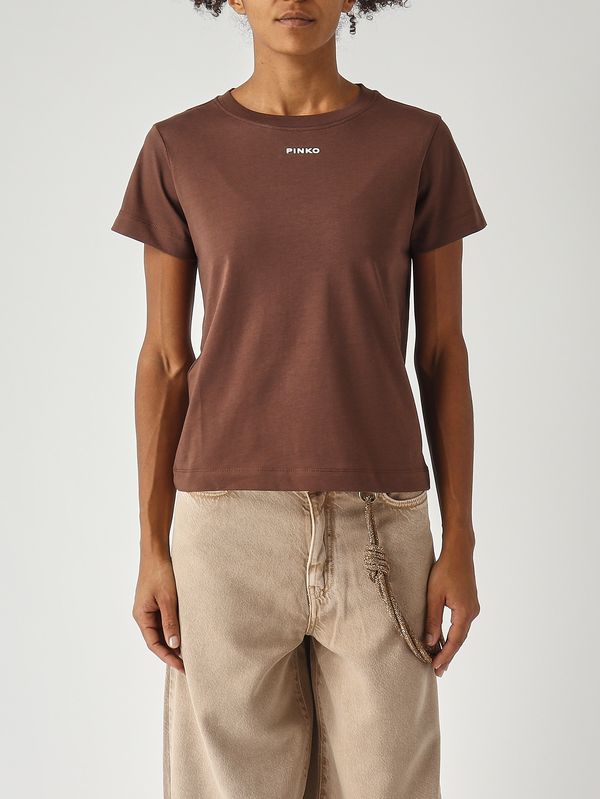 1. T-shirt donna in cotone Marrone Pinko 100373a34f