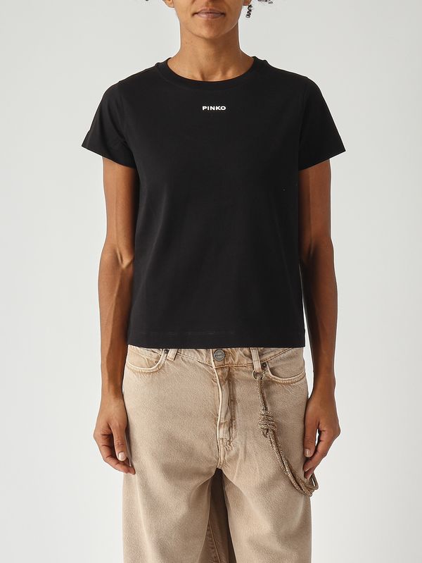 1. Camiseta de mujer de algodón Negro Pinko 100373a34f