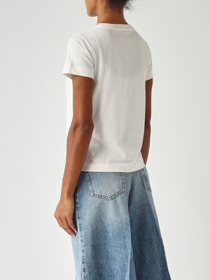 4. T-shirt donna in cotone Bianco