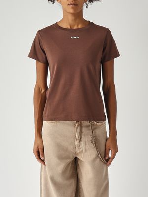 1. T-shirt donna in cotone Marrone