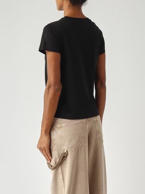 4. Camiseta de mujer de algodón Negro