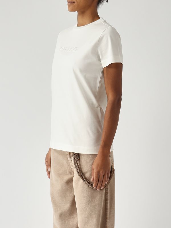 3. T-shirt donna in cotone Bianco Pinko 101752a339