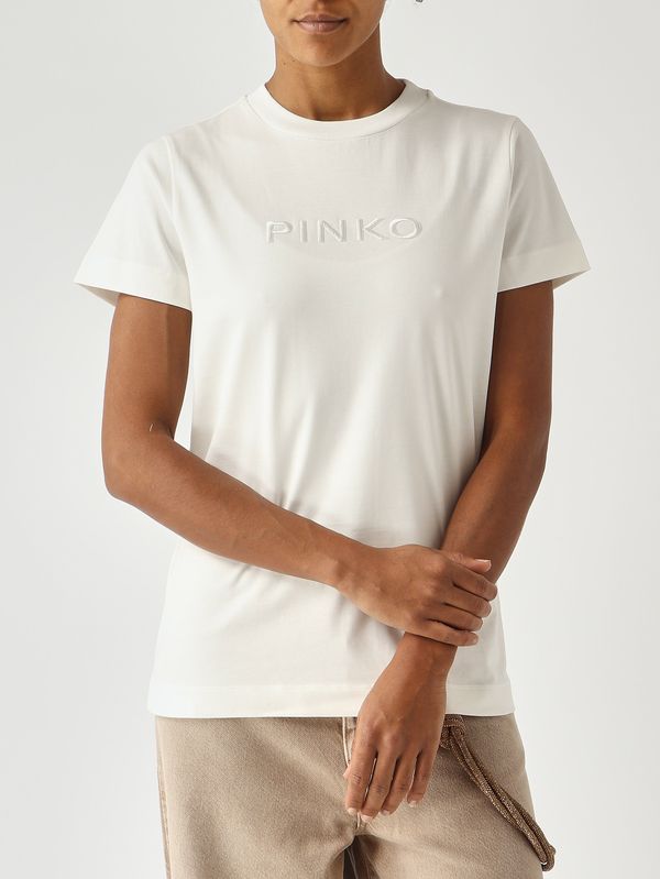 5. T-shirt donna in cotone Bianco Pinko 101752a339