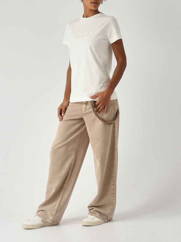 2. T-shirt donna in cotone Bianco Pinko 101752a339