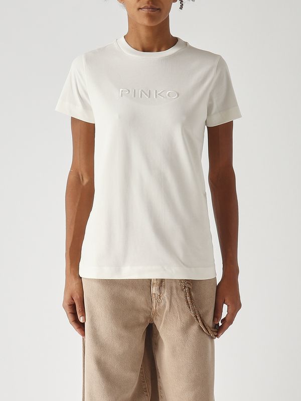 1. T-shirt donna in cotone Bianco Pinko 101752a339