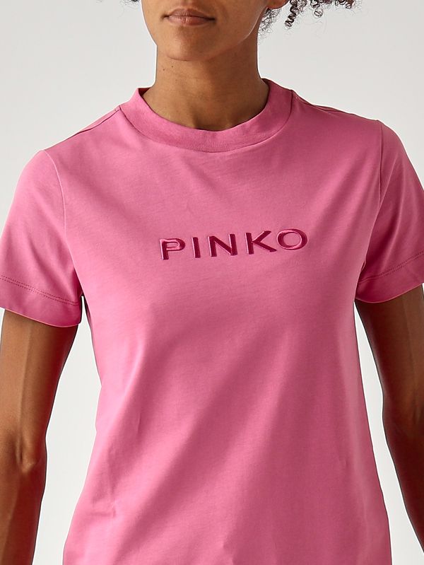 5. T-shirt donna in cotone Rosa Pinko 101752a339