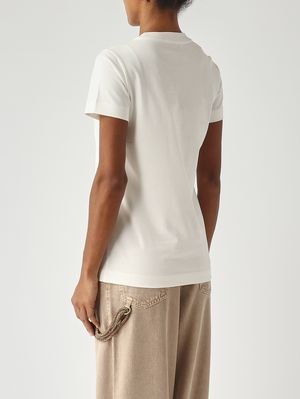 4. T-shirt donna in cotone Bianco