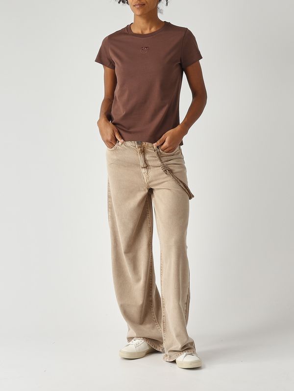 2. Jean femme Lauryn en bull de coton lâche Beige Pinko 104601a33r