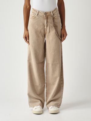 1. Jean femme Lauryn en bull de coton lâche Beige