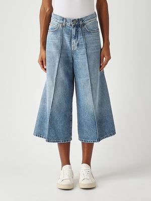 1. Jeans donna in misto cotone Denim Medio