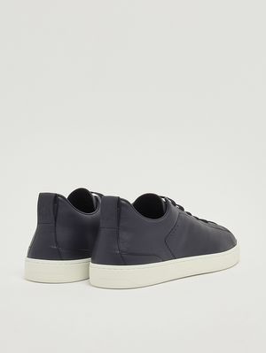3. Sneakers uomo Rochdale in pelle fiore Navy