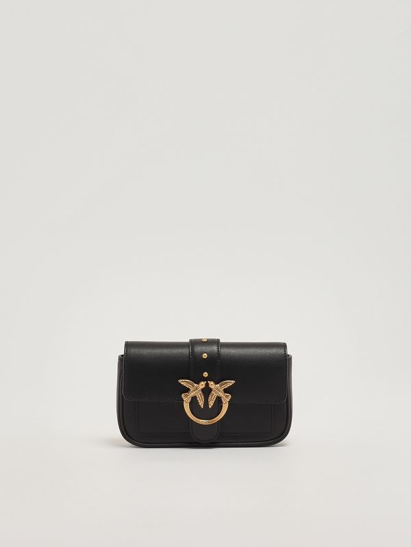 Sac Love One Pocket en cuir pour femme Noir Pinko
